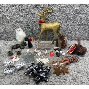 Christmas Ornaments & Decor Lot Of 20+ Stars Trees Bundle Home Decoration